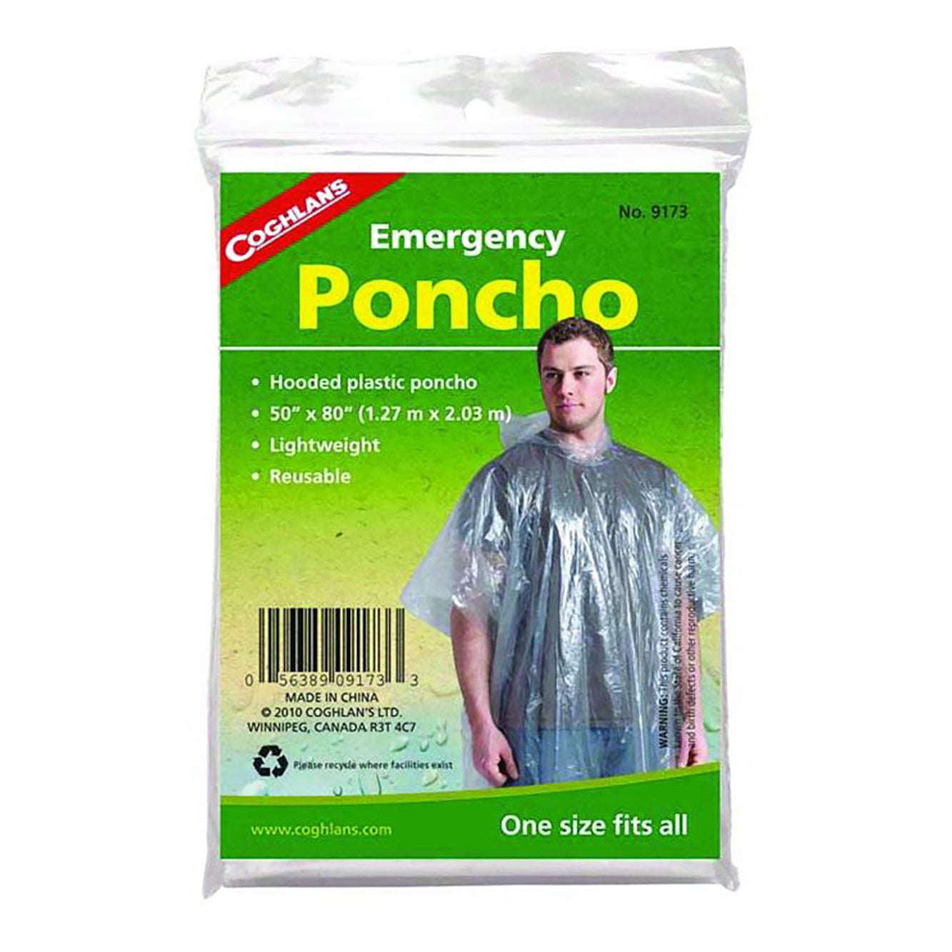 COGHLAN'S Emergency Pocket Poncho- Adult