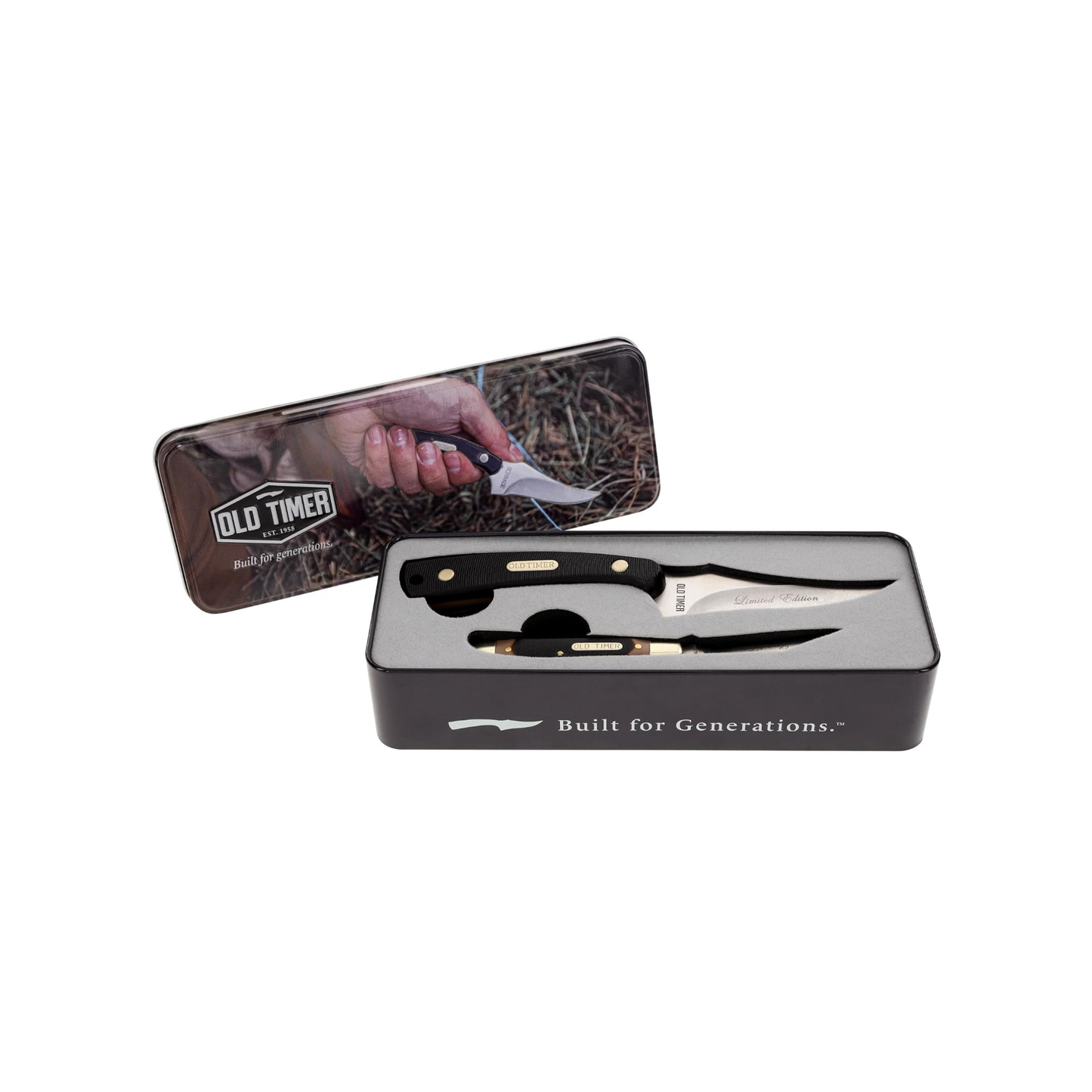 Old Timer® 152OT Sharpfinger & 12OT Folder Knife Combo w/ Gift Tin