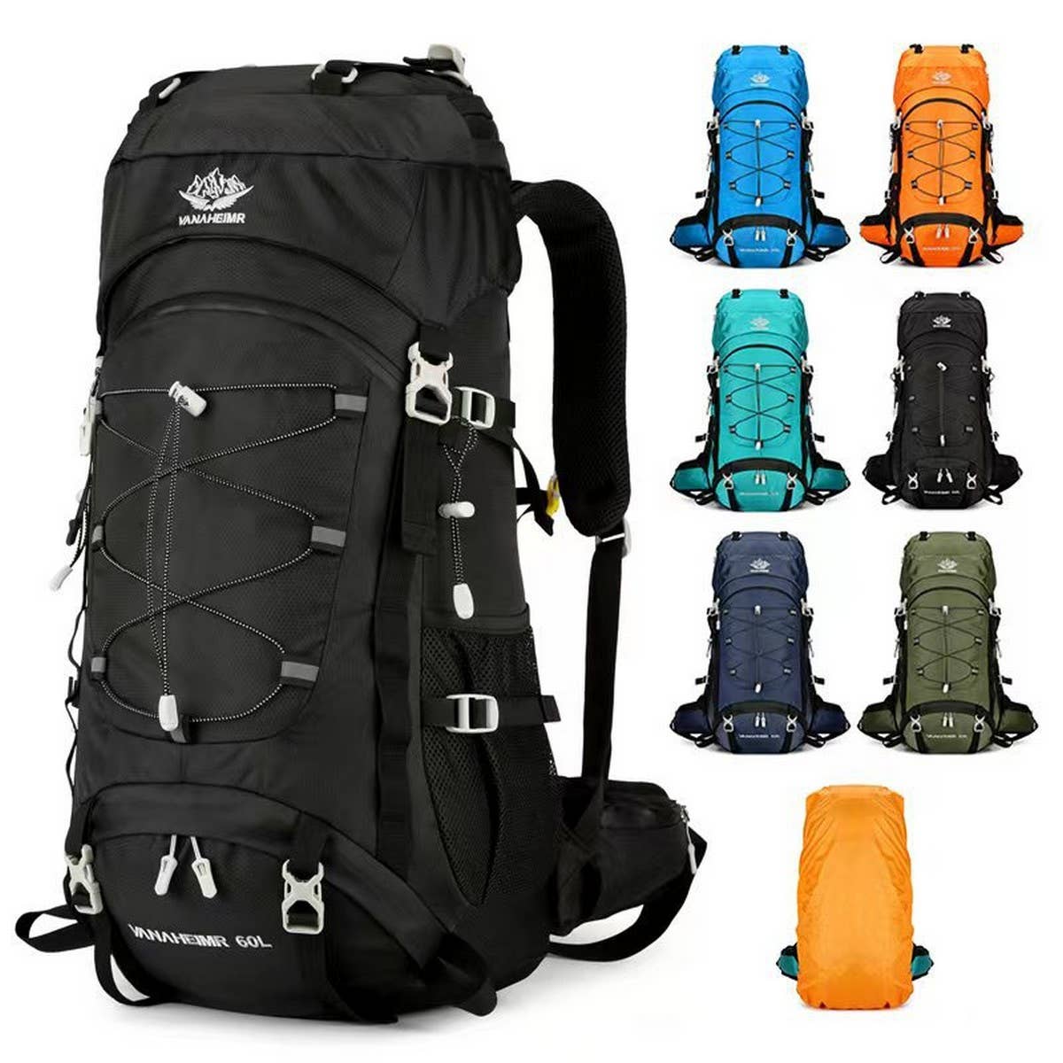60L Outdoor Hiking Camping Travel Backpack