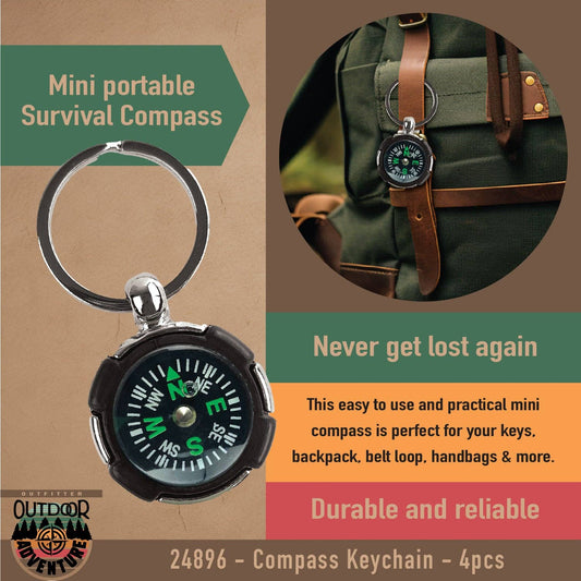 Outdoor Adventures Compass Keychain