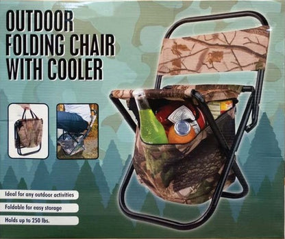Outdoor Folding Chair with Cooler Bag