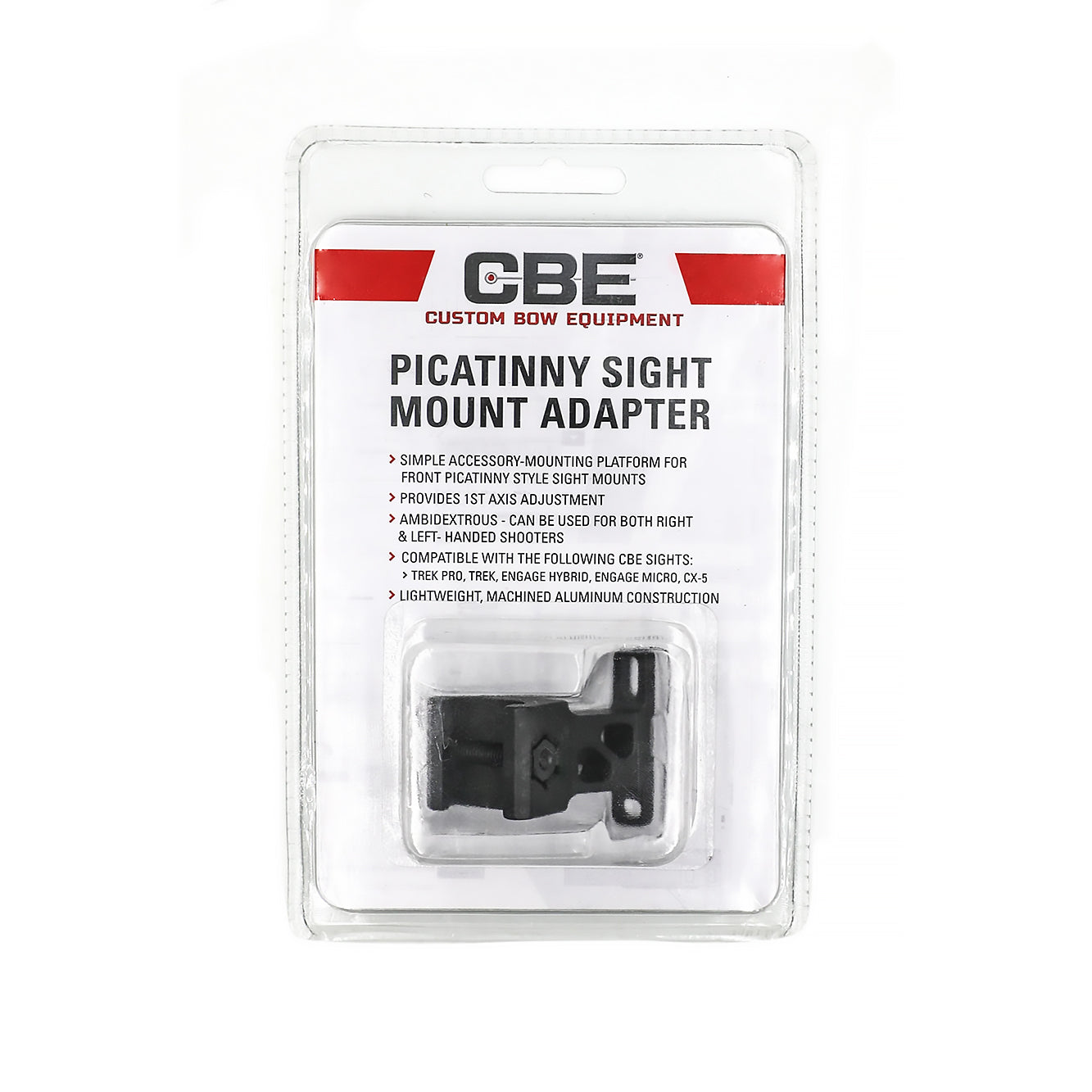 Custom Bow Equipment Picatinny Sight Mount Adapter