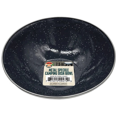 7.5" Metal Speckle Camping Dish Bowl