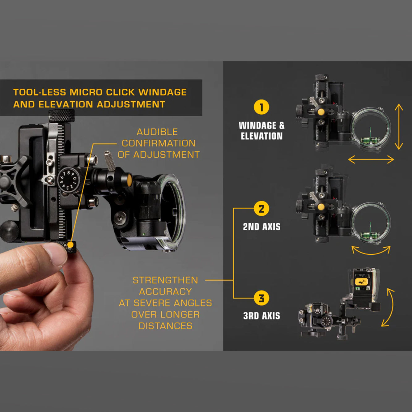 Trophy Ridge React® One Pro™ Single Pin Bow Sight (Right Hand)