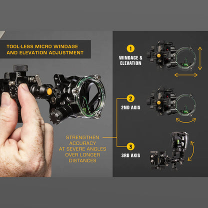 Trophy Ridge React® Alpha™ Single Pin Bow Sight (Right Hand)