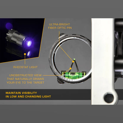 Trophy Ridge React® Alpha™ Single Pin Bow Sight (Right Hand)