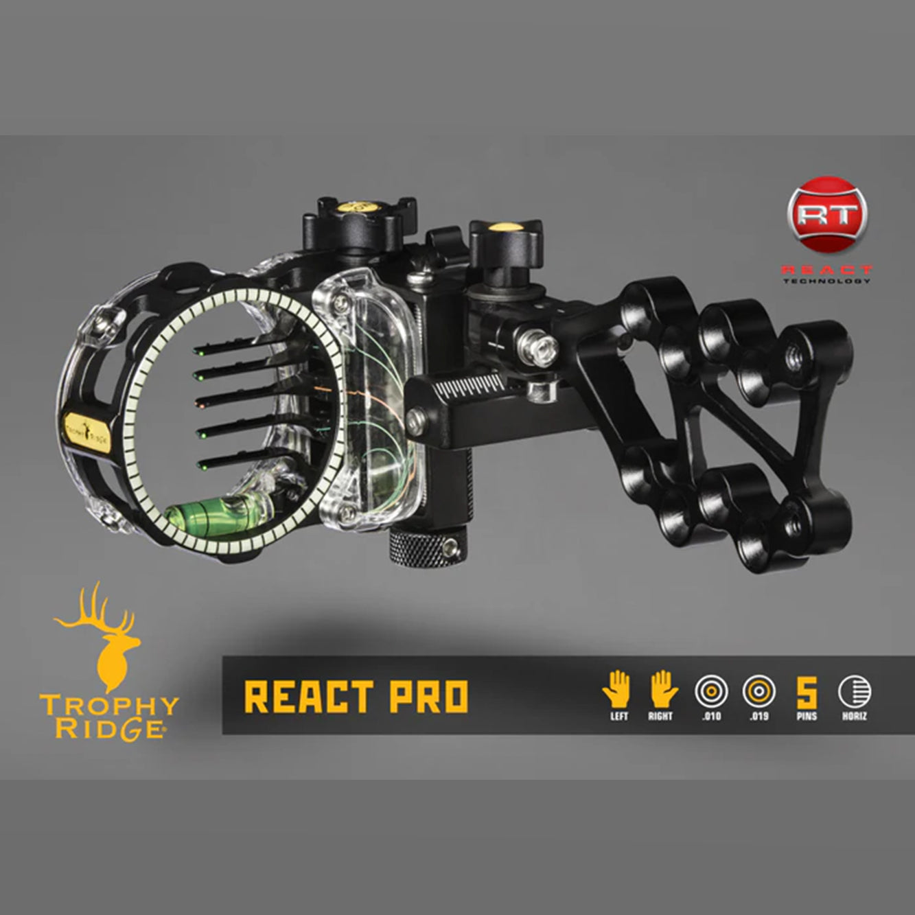 Trophy Ridge React® Pro™ 5 Pin Bow Sight (Right Hand)