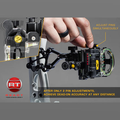 Trophy Ridge React® Pro™ 5 Pin Bow Sight (Right Hand)