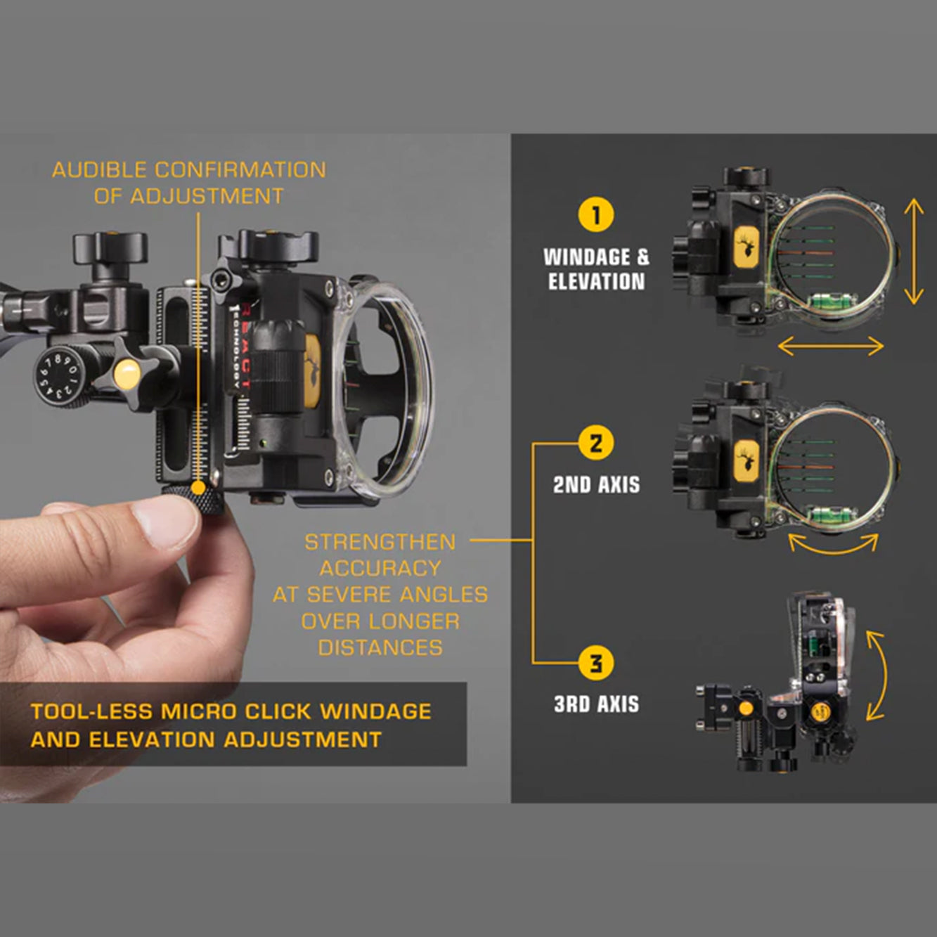 Trophy Ridge React® Pro™ 5 Pin Bow Sight (Right Hand)