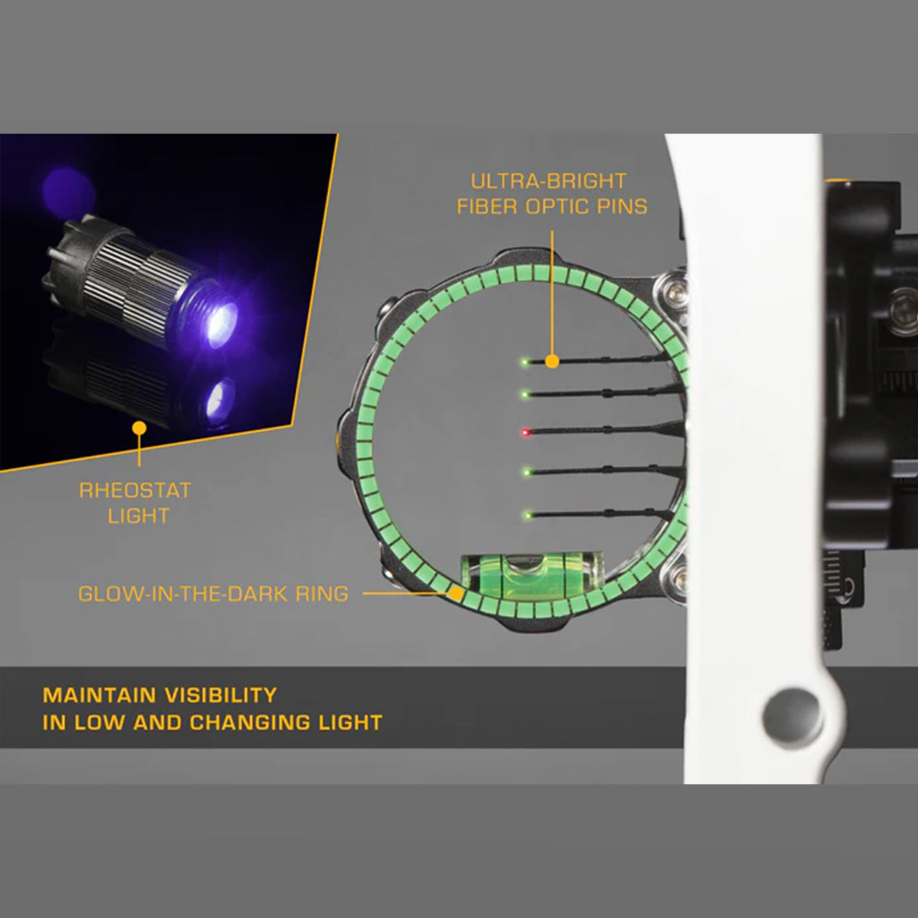 Trophy Ridge React® Pro™ 5 Pin Bow Sight (Right Hand)