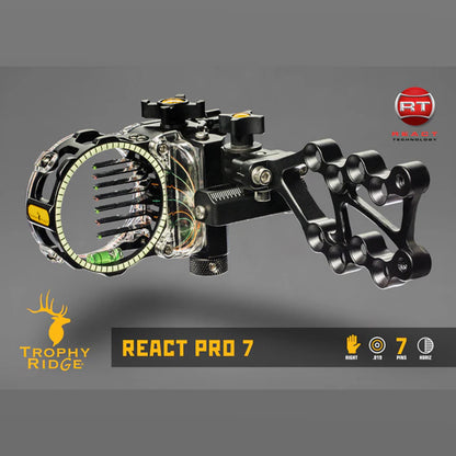 Trophy Ridge React® Pro™ 7 Pin Bow Sight (Right Hand)