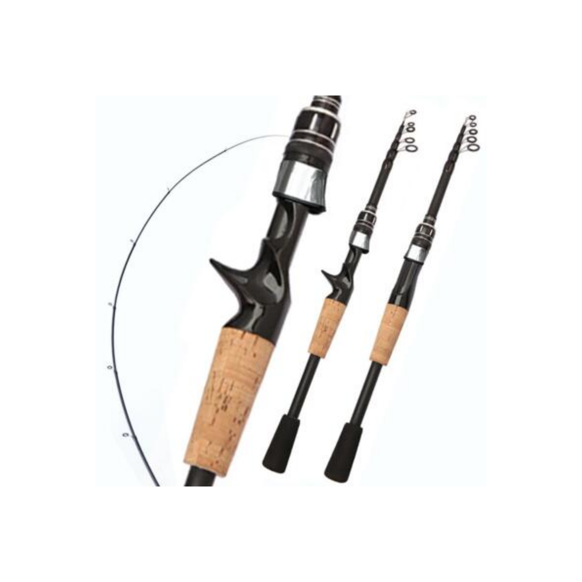 Rainbow Black Fishing Rod 180 Black