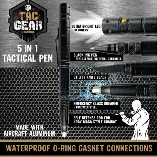 Tac Gear 5-in-1 Tactical Pen Multi-Tool